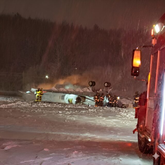 Bombardier Challenger 600 crash in Bangor Maine (1)
