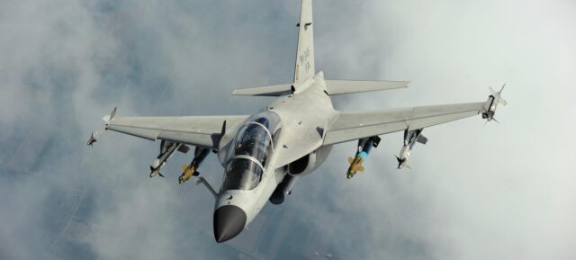 Leonardo M-346FA in flight