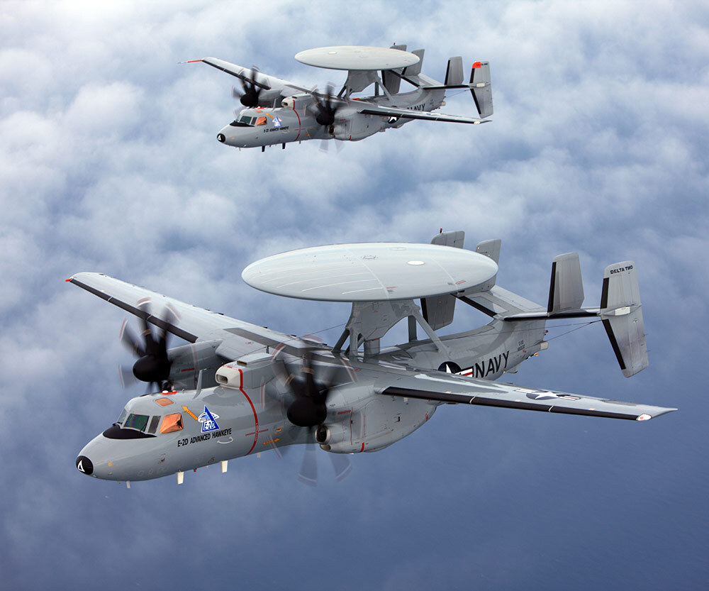 E-2D Advanced Hawkeye aircraft flying