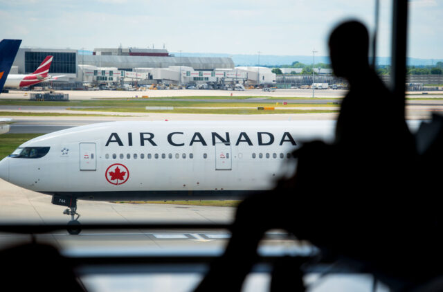 An Air Canada aircraft as Heathrow Airport plans expansion