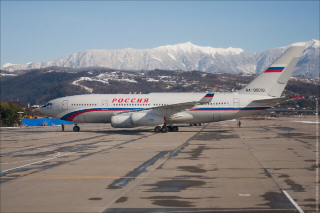 Putin presidential aircraft ilyushin il-96