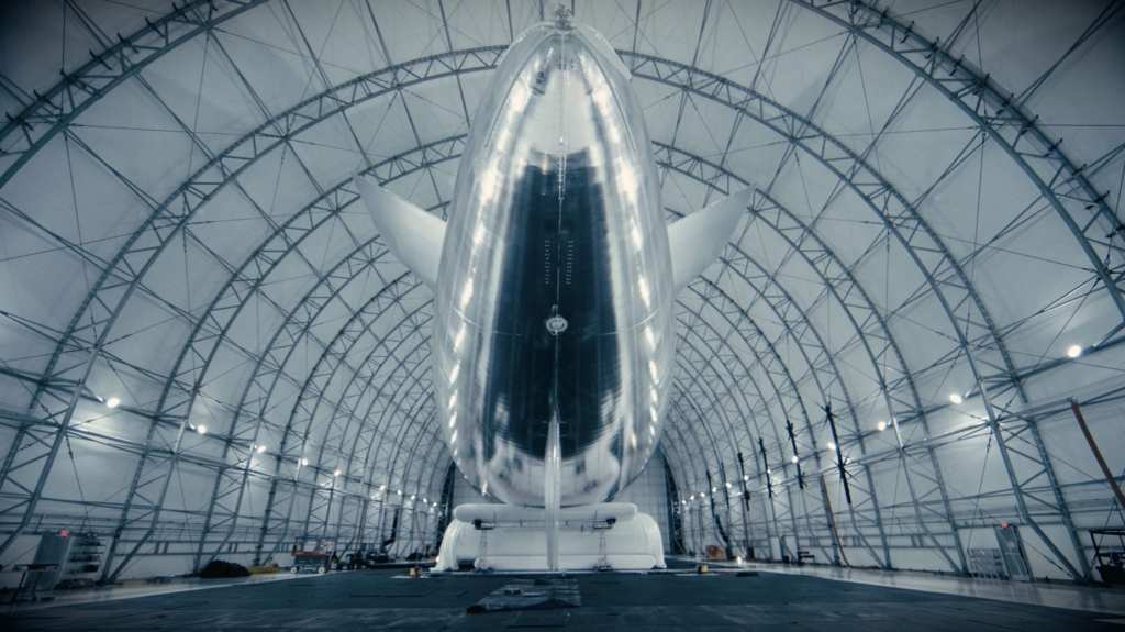 Sceye high altitude platform system (HAPS) aircraft in the hangar