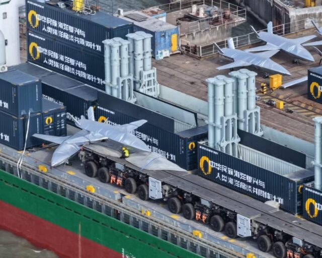UCAVs on converted Chinese Zhong Da 79 converted ship