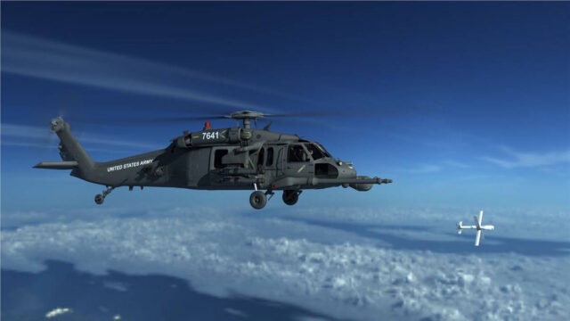 UVision launch system for loitering munitions from helicopters